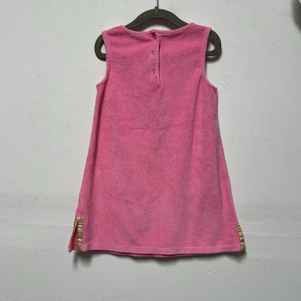 Janie and Jack Pink Terrycloth Dress Swim Coverup size 4 - Picture 4 of 7